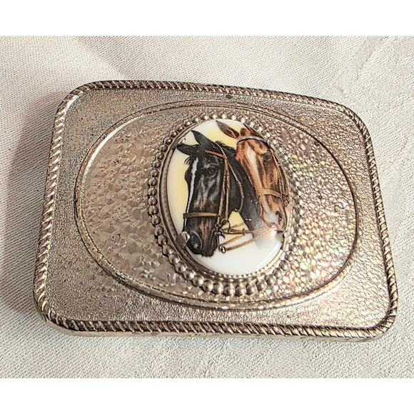 Unbranded | Accessories | Vintage Horse Themed Silver Toned Belt Buckle ...